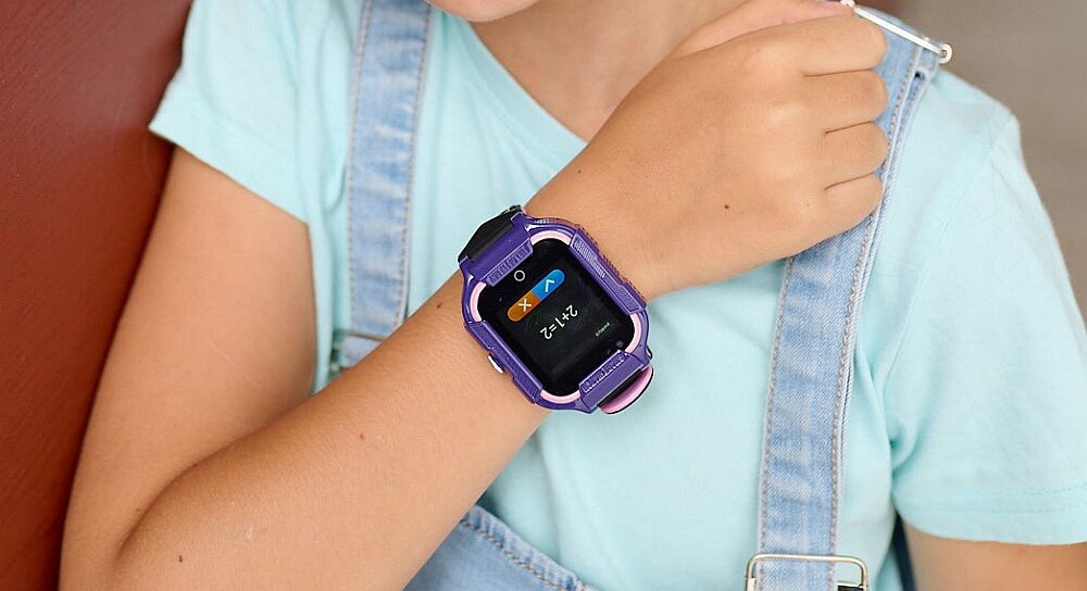 Smartwatch GARETT Kids Neon 4G ekran bateria pasek wykonanie odporność funkcje monitoring pomiar aplikacja łączność odbieranie dzwonienie