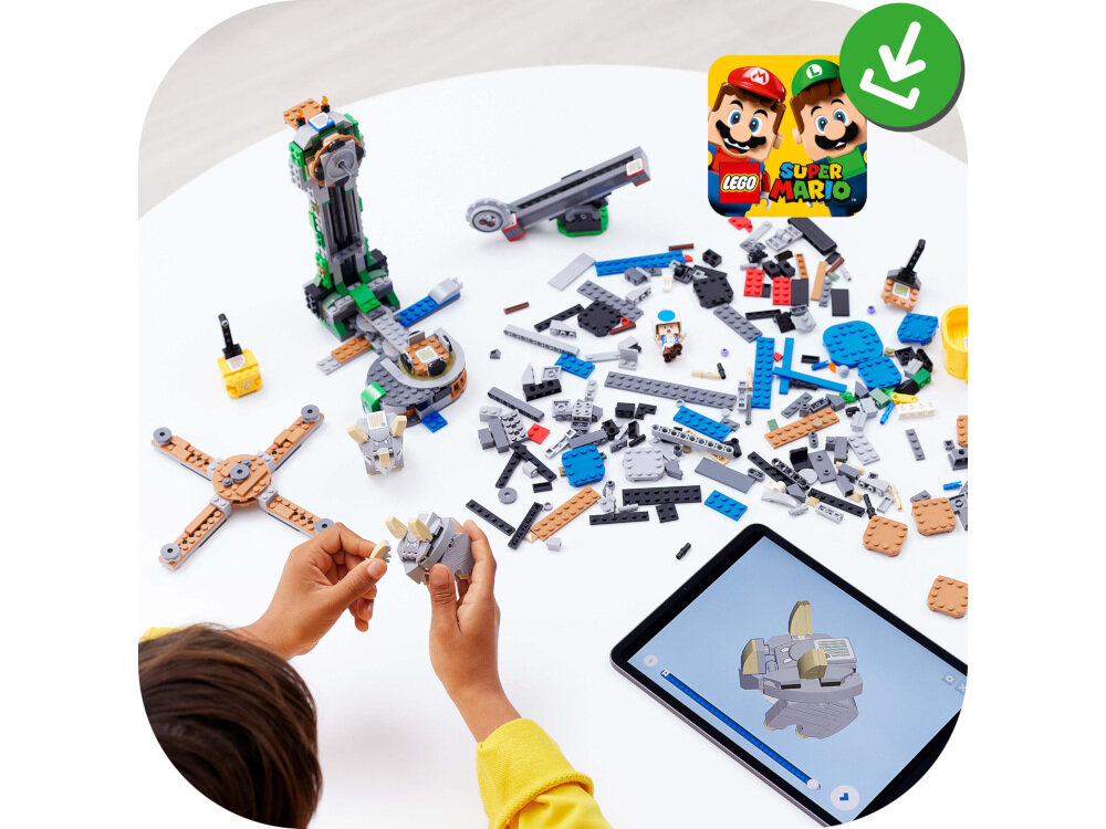 LEGO Super Mario Walka z Reznorami - zestaw dodatkowy 71390 kolekcjonerski zestaw LEGO 862 elementów dla dzieci w wieku od 8 lat