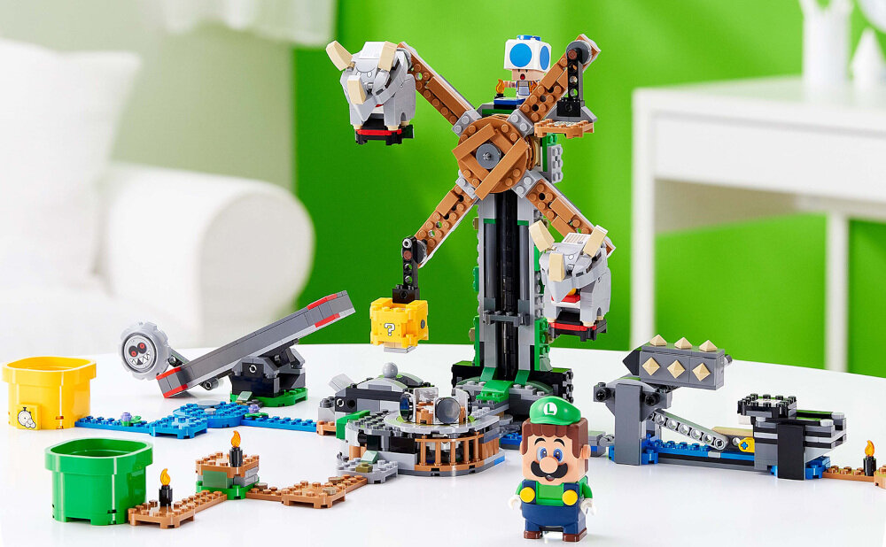 LEGO Super Mario Walka z Reznorami - zestaw dodatkowy 71390 sprzyja koncentracji skupieniu uwagi na realizacji istotnego zadania wspiera kreatywne myślenie koordynację wzrokowo-ruchową pomaga rozwijać zdolności manualne podkręca wyobraźnię dziecka