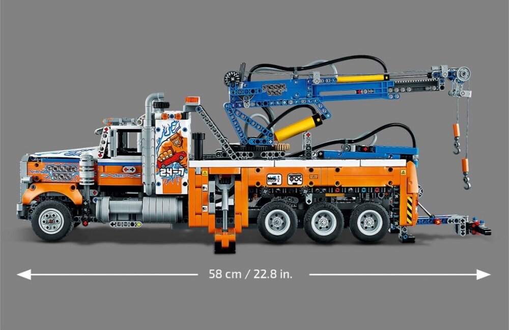 LEGO Technic Ciężki Samochód Pomocy Drogowej 42128 Wymiary