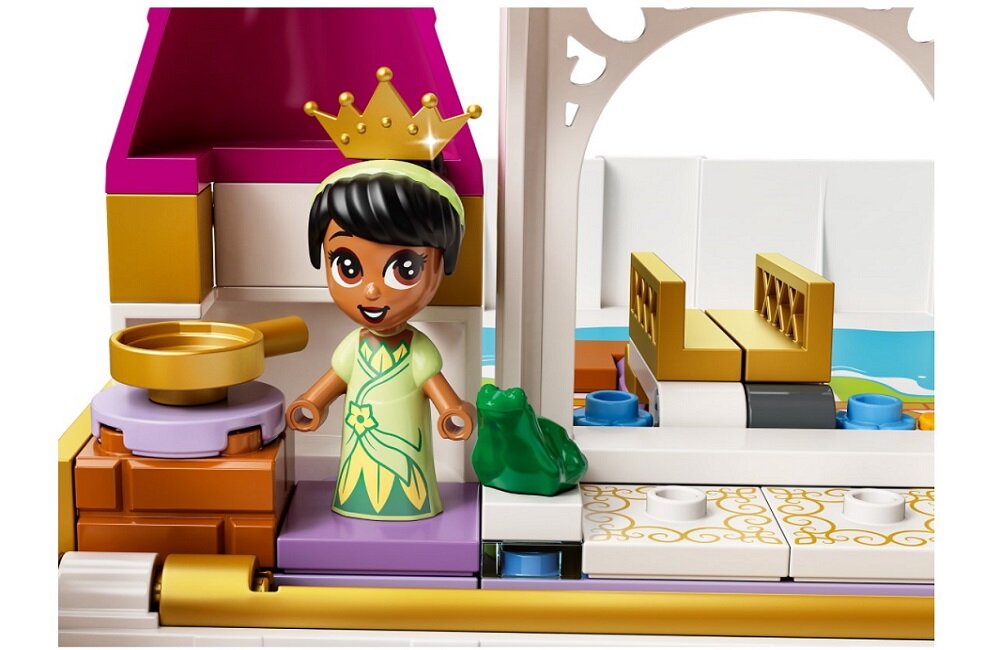 LEGO Disney Princess Książka z przygodami Arielki Belli Kopciuszka i Tiany 43193 Zabawa napędzana wyobraźnią