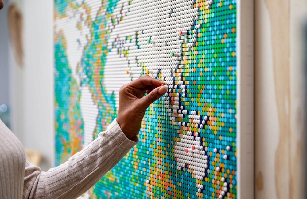 LEGO Art Mapa świata 31203 Uwolnij kreatywność