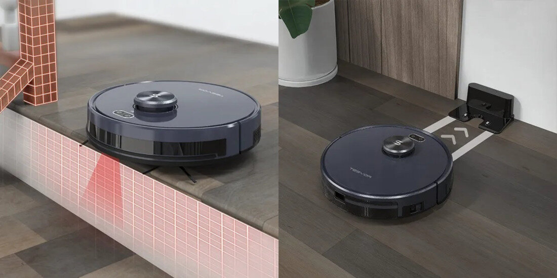 Robot sprzatajacy TESVOR S6 szereg wbudowanych czujnikow czujnik przeszkod