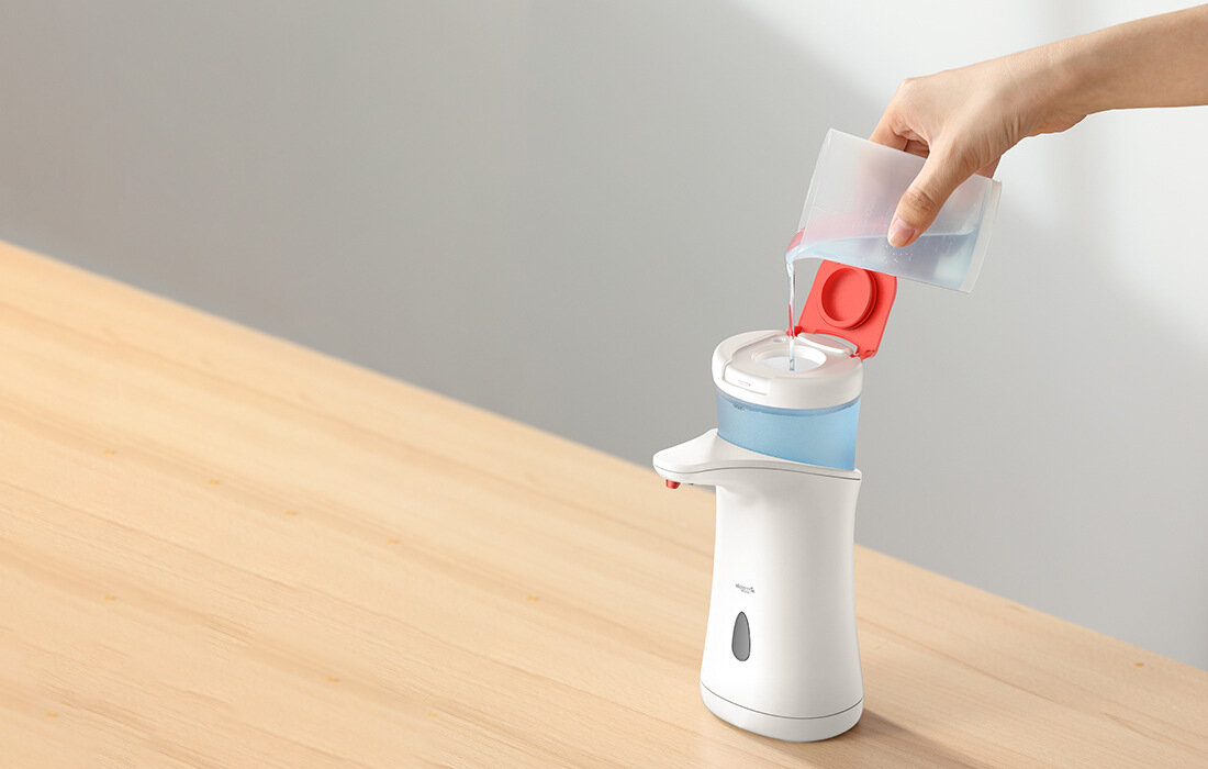 Dozownik do mydla DEERMA XS100 Bialy latwa obsluga projektowanie wykonanie wyglad