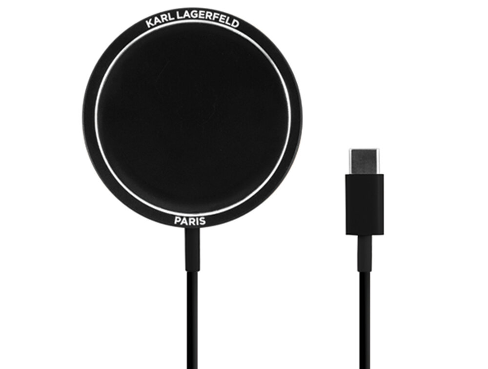 Ładowarka indukcyjna KARL LAGERFELD MagSafe 15W Czarny styl wydajność ładowarka