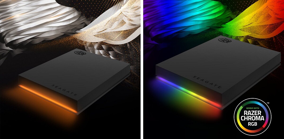Dysk SEAGATE FireCuda Gaming Podświetlenie RGB interfejs USB 3.0 czarny HDD dla gamerów bask-up Wymiary waga kolor pojemność