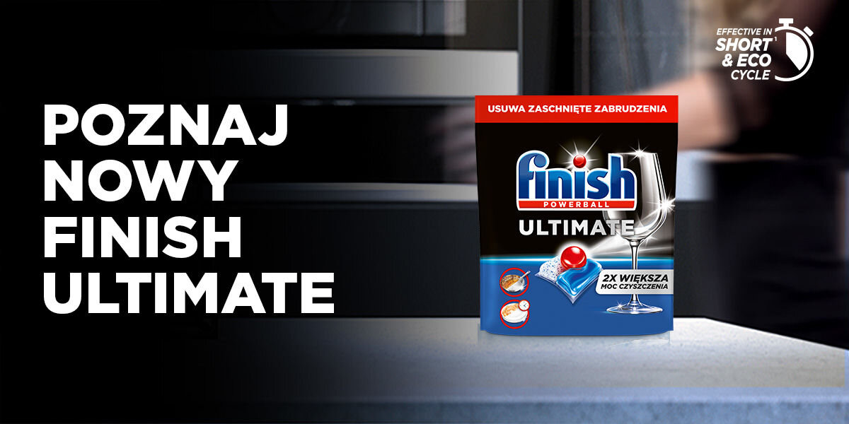 Kapsułki do zmywarki FINISH Powerball Ultimate All in 1 Fresh - 30 szt. poznaj nowy finish ultimate ulepszona formuła