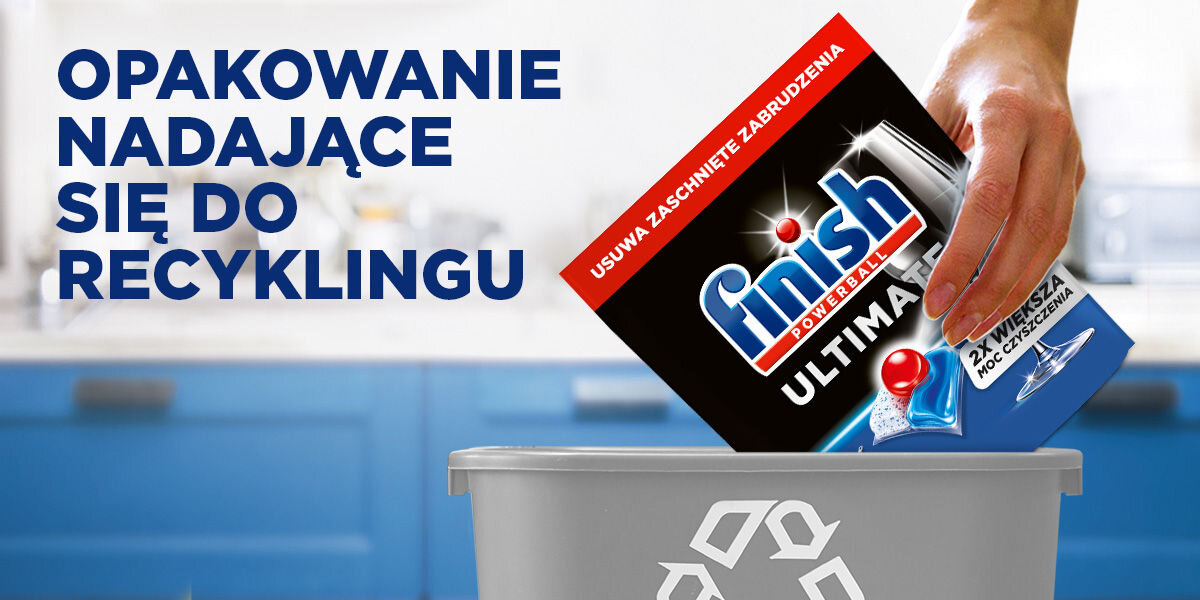 Kapsułki do zmywarki FINISH Powerball Ultimate All in 1 Fresh - 30 szt. opakowanie nadające się do recyklingu