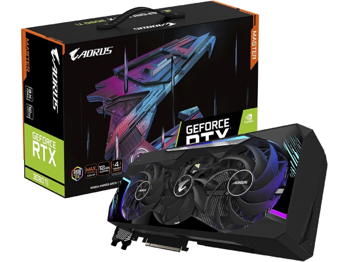 Karta graficzna GIGABYTE Aorus GeForce RTX 3080 Ti Master 12GB zawartosc opakowania