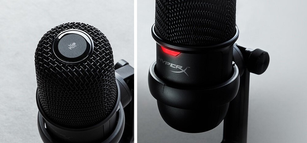 Mikrofon HYPERX Solocast - przycisk wyciszenia