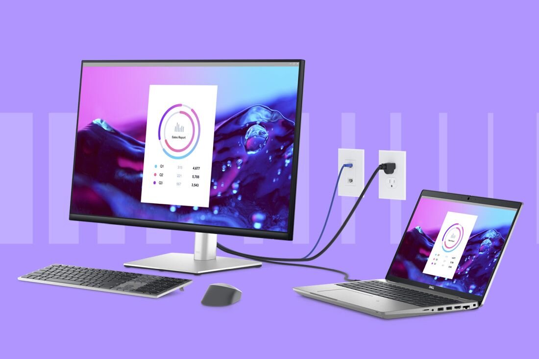 Monitor DELL UltraSharp U2422HE - Łatwe połączenie USB-C