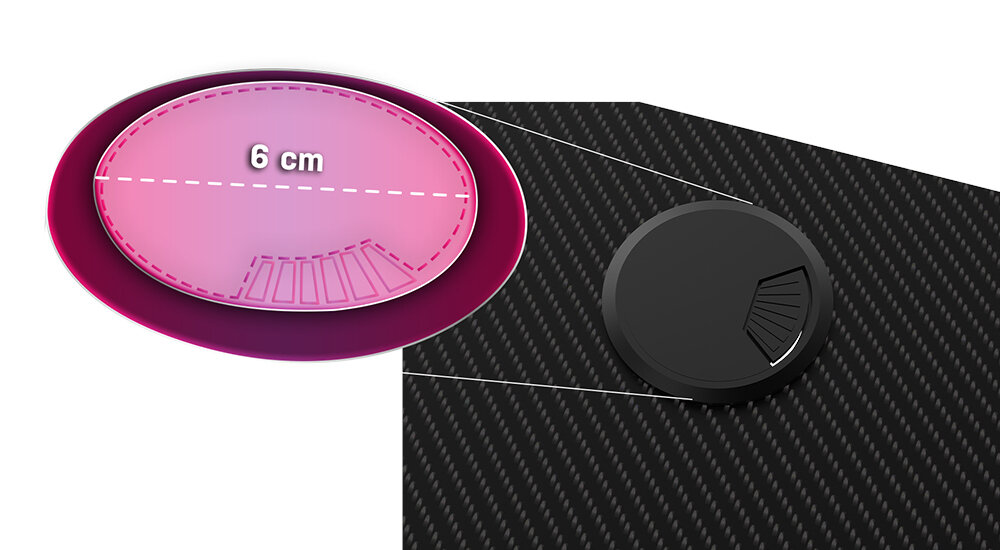 Biurko ULTRADESK Frag XXL miejsce na przewody