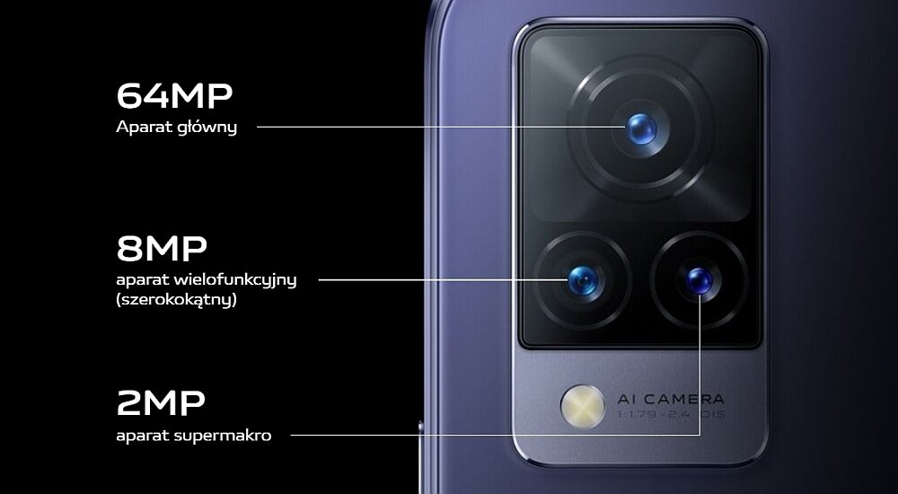 Smartfon VIVO V21 ekran bateria procesor aparat zdjęcia ram pamięć pojemność rozdzielczość blokada ładowanie 5g wifi zalety cechy funkcje opis dane