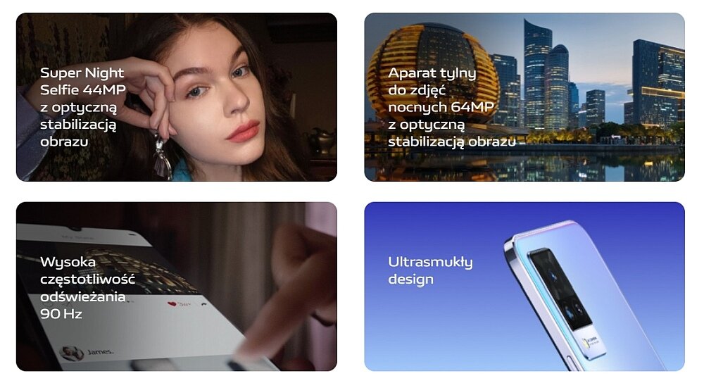 Smartfon VIVO V21 ekran bateria procesor aparat zdjęcia ram pamięć pojemność rozdzielczość blokada ładowanie 5g wifi zalety cechy funkcje opis dane