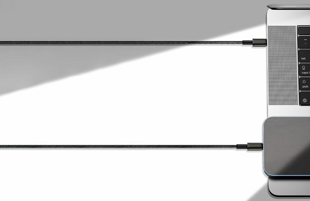 KABEL USB-C DO USB-C BASEUS TUNGSTEN GOLD 100W 2M BIAŁY przesył zdjęć