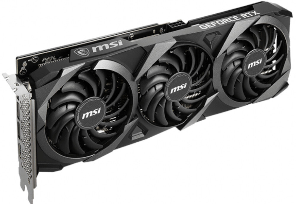 Karta graficzna MSI GeForce RTX 3060 Ti Ventus 3X OC LHR 8GB wydajny system chlodzenia