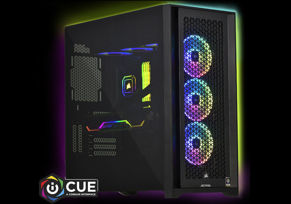 Komputer ACTINA iCUE R5-5600X 16GB SSD 1TB GeForce RTX3060 Windows 10 Home wyglad
