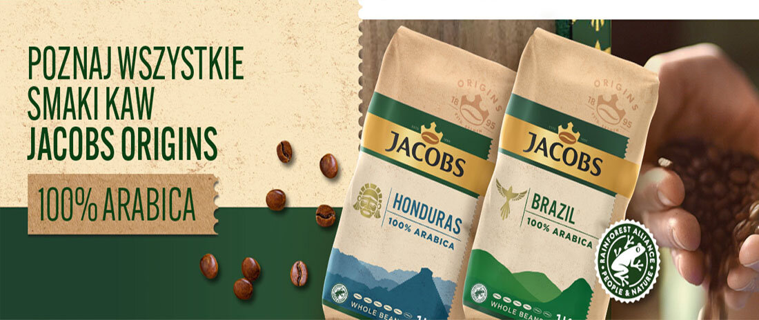 Kawa ziarnista JACOBS Honduras Arabica 1 kg sposoby parzenia ekspresy