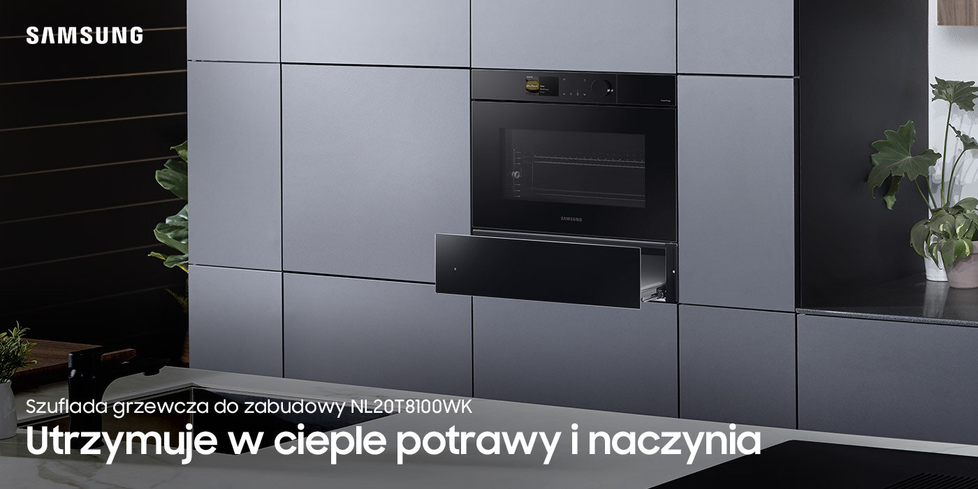Przyjdź do Media Expert, by uzupełnić piekarnik o szufladę grzewczą Samsung NL20T8100WK Przyjdź do Media Expert, by uzupełnić piekarnik o szufladę grzewczą Samsung NL20T8100WK