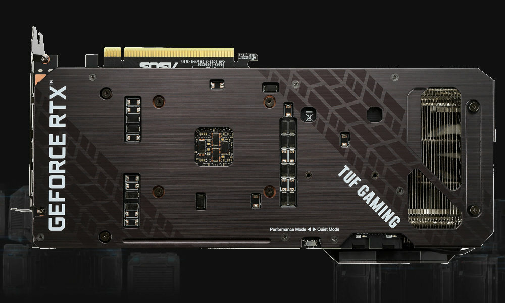 ASUS TUF Gaming GeForce RTX 3070 V2 OC LHR 8GB tyl