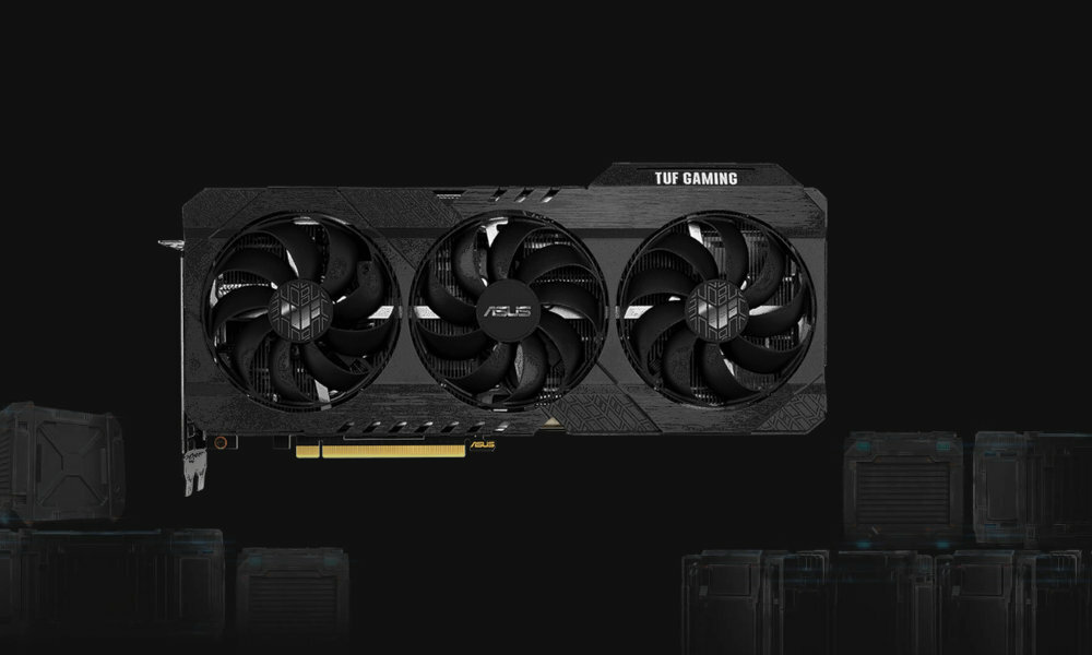ASUS TUF Gaming GeForce RTX 3070 V2 OC LHR 8GB wentylatory