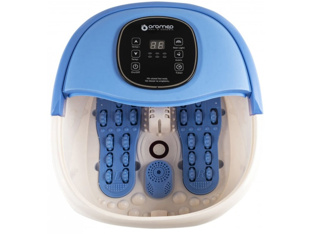 Masażer do stóp HI-TECH MEDICAL Oro-Water Relax wspiera zdrowie stóp stymulacja relaksacja zapewnia przyjemność ulgę codzienny luksus odprężenie w domowym zaciszu kompleksowa pielęgnacja stóp