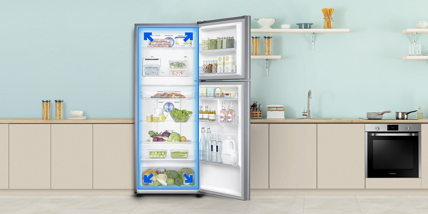 Lodówka o wysokiej pojemności lodówka z pojemnymi półkami