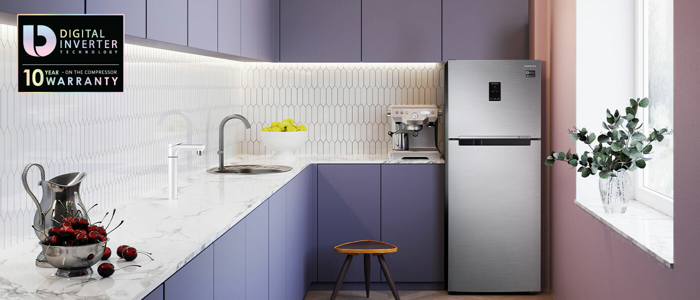 Wytrzymały i oszczędny Kompresor Digital Inverter Lodówka w nowoczesnej kuchni