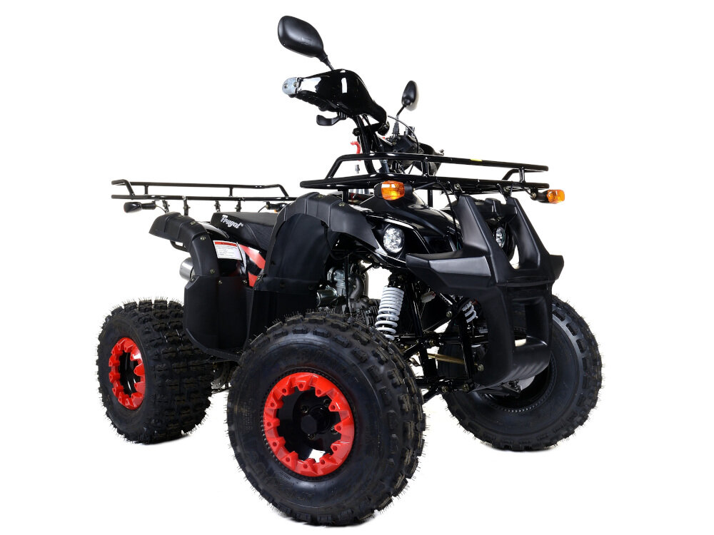 Quad FRUGAL Randan Cross 135 V2 Czarno-czerwony technologia Power Drive zwiększa wydajność quada automatyczna skrzynia biegów elektryczny rozruch