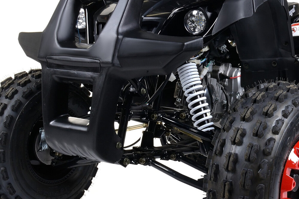 Quad FRUGAL Randan Cross 135 V2 Czarno-czerwony kratownice osłony off-roadowy styl