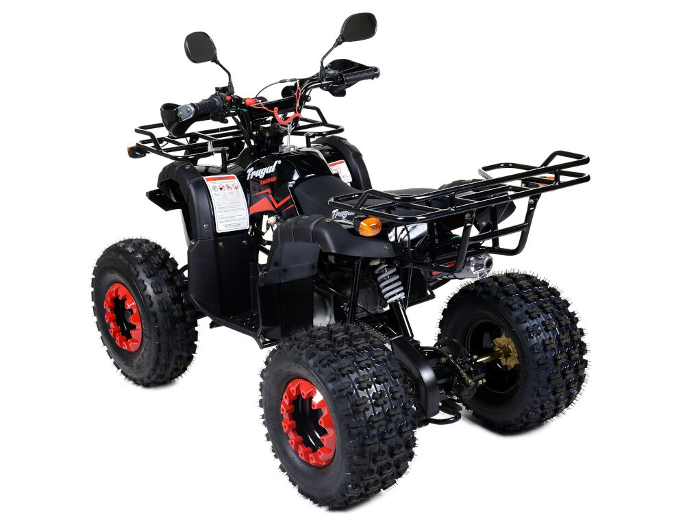 Quad FRUGAL Randan Cross 135 V2 Czarno-czerwony bagażniki z przodu i z tyłu