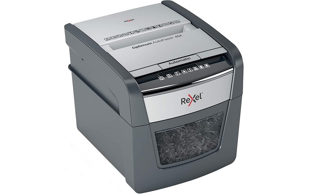 Niszczarka REXEL Optimum AutoFeed 100M - wygląd ogólny opis niszczarka