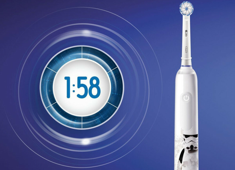 Szczoteczka rotacyjna ORAL-B Pro 3 Kids Junior Star Wars timer