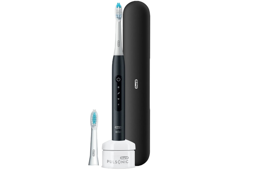 Szczoteczka soniczna ORAL-B Pulsonic Slim Luxe 4500 Czarny + Etui zestaw zawartosc akcesoria komplet wyposazenie
