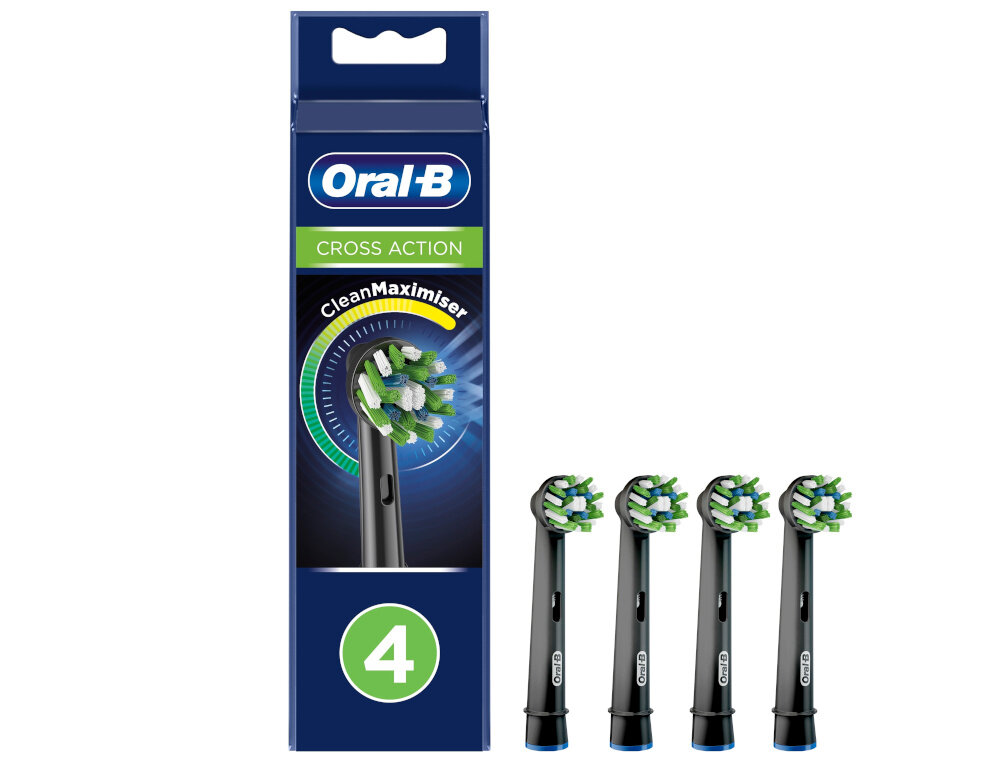 Końcówka szczoteczki ORAL-B CrossAction CleanMaximiser EB 50-4 Czarny (4 sztuki) szczoteczki specyfikacja