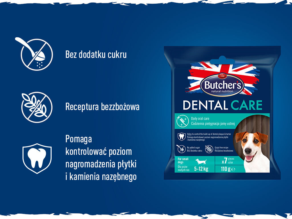 Przysmak dla psa BUTCHER'S Dental Care Small 110 g butchers Dental pies grafika druga