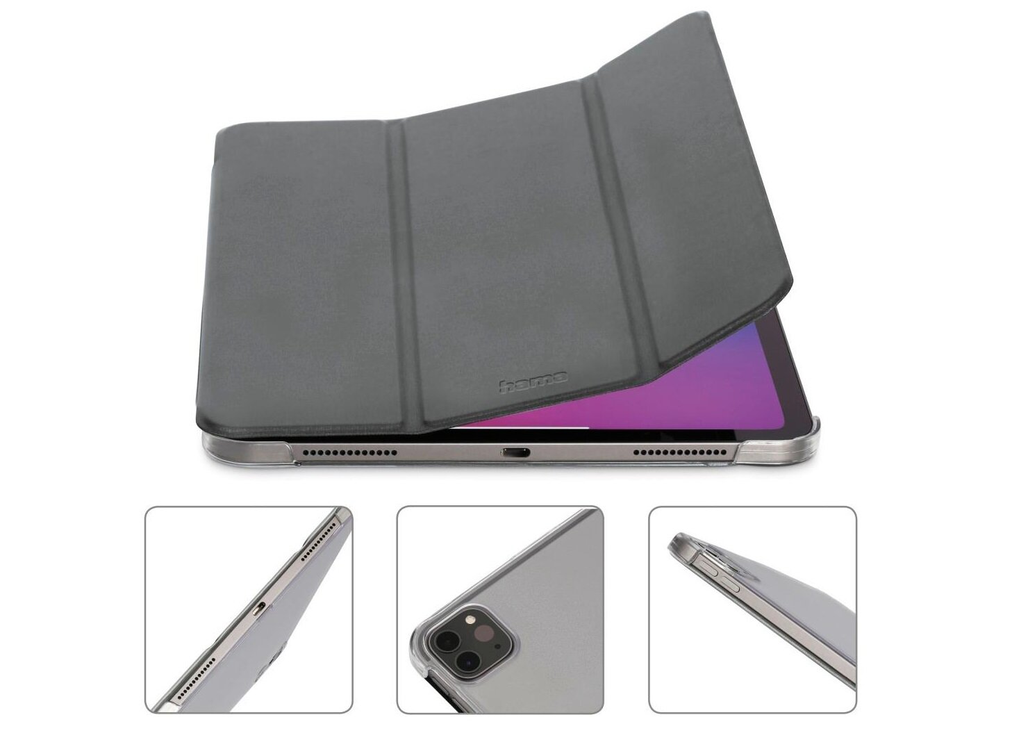 Bezproblemowa obsługa, precyzyjne otwory, etui Hama Fold Clear do iPad Pro 11