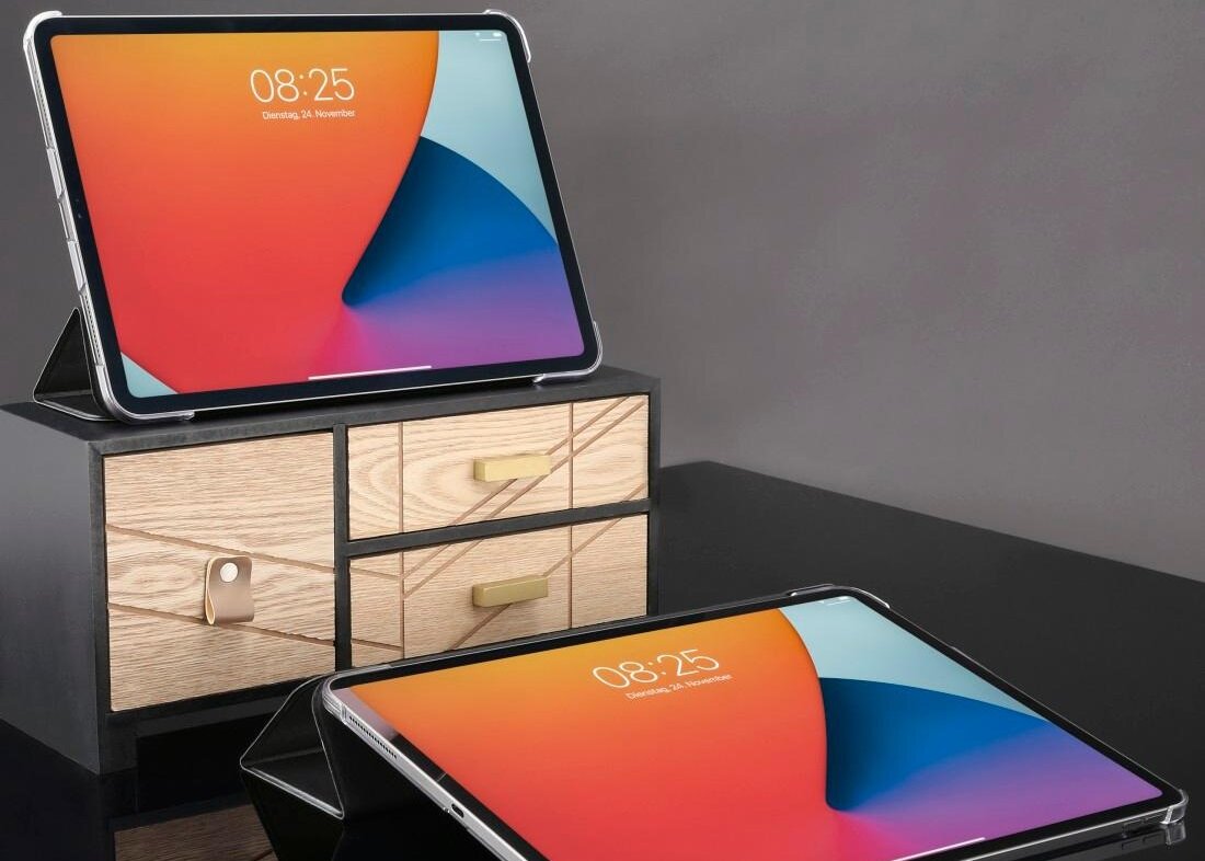 Funkcja podstawki, wygodne korzystanie, etui Hama Fold Clear do iPad Pro 11