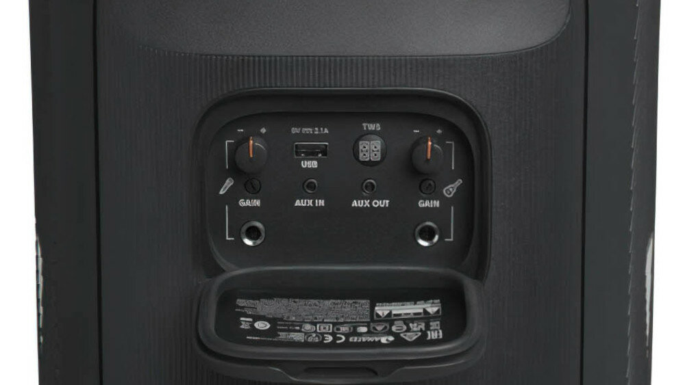 Power audio JBL PartyBox 110  - gniazda