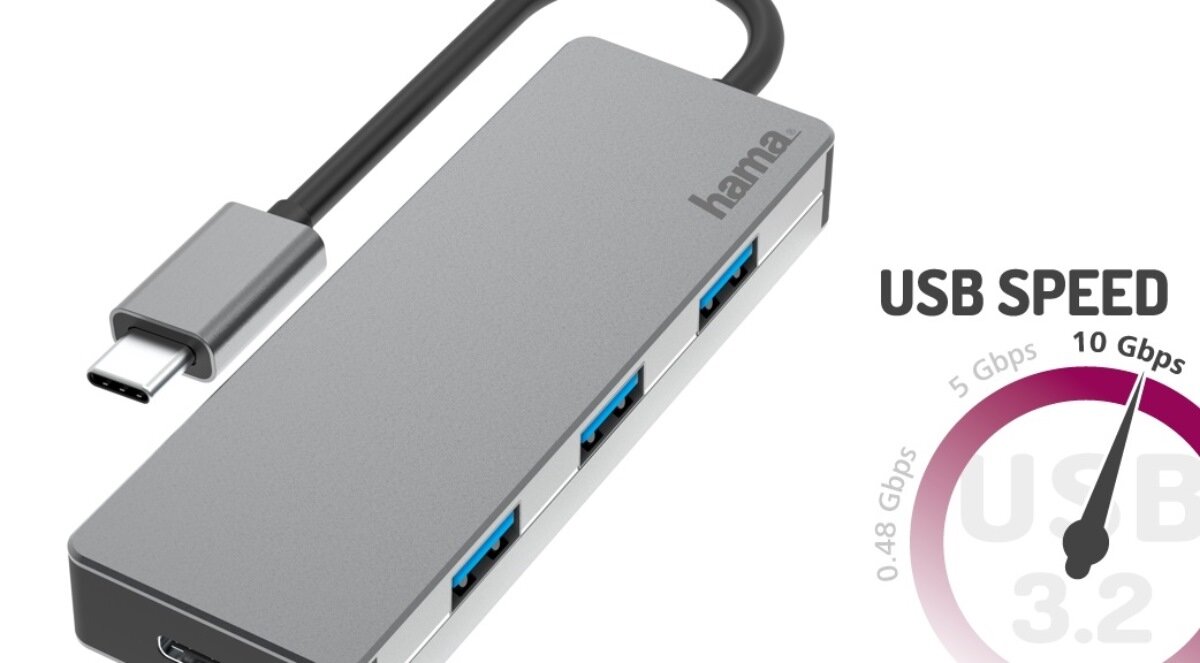 zdjęcie huba USB-C z 4 gniazdami