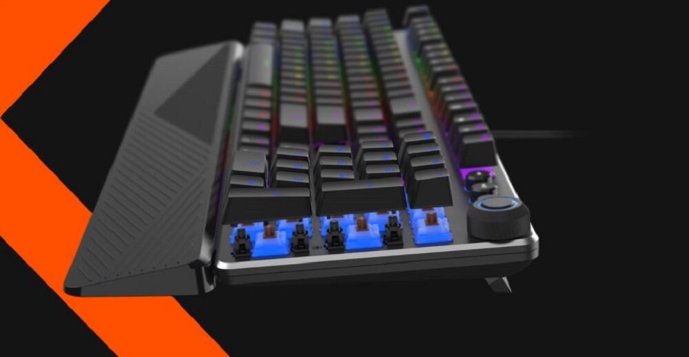 Klawiatura KRUX Crato RGB Outemu Brown - wytrzymale przyciski 