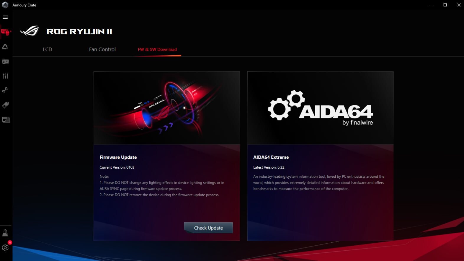  Chłodzenie wodne ASUS ROG Ryujin II 240  - AIDA64 Extreme 