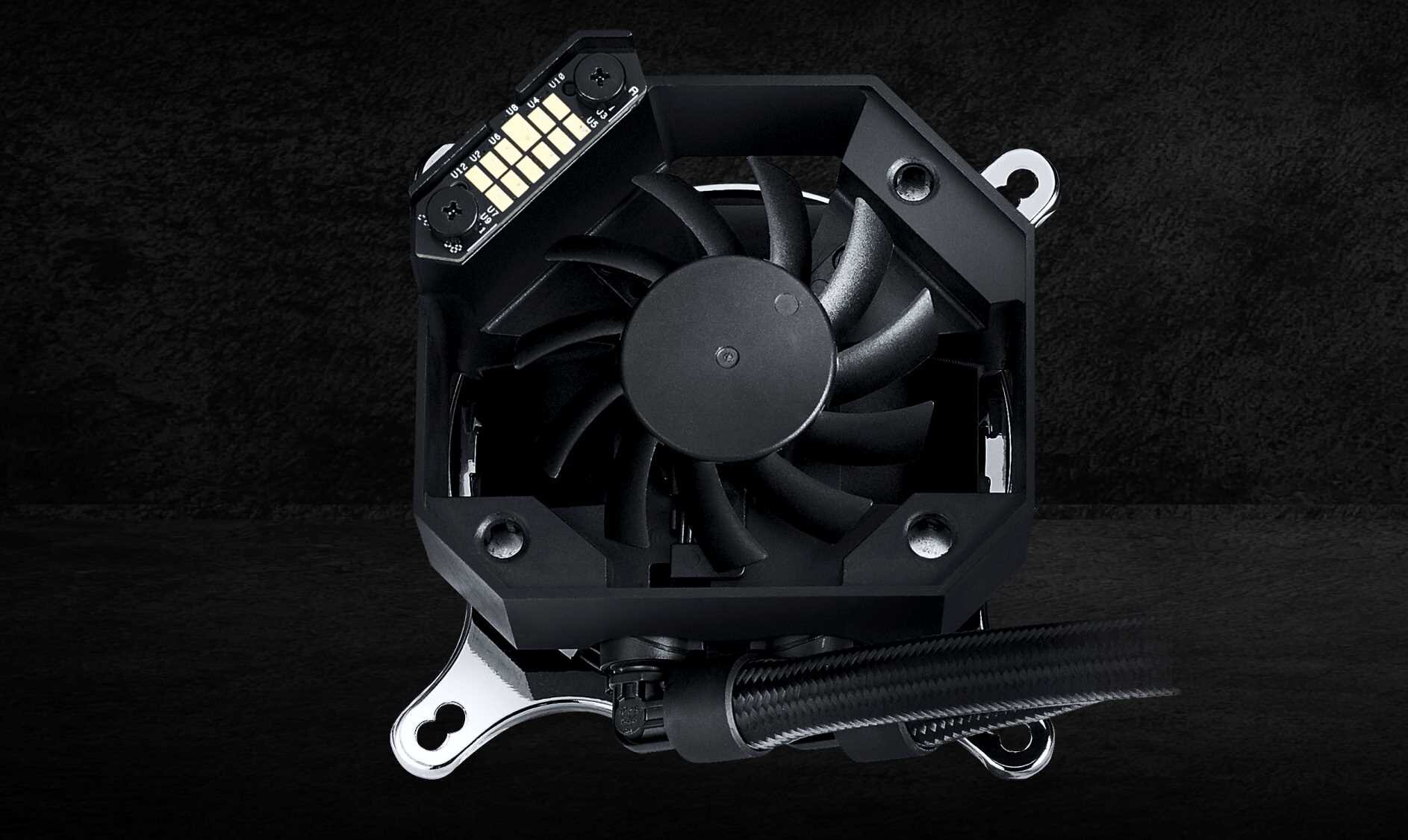  Chłodzenie wodne ASUS ROG Ryujin II 240  - Zintegrowany wentylator 