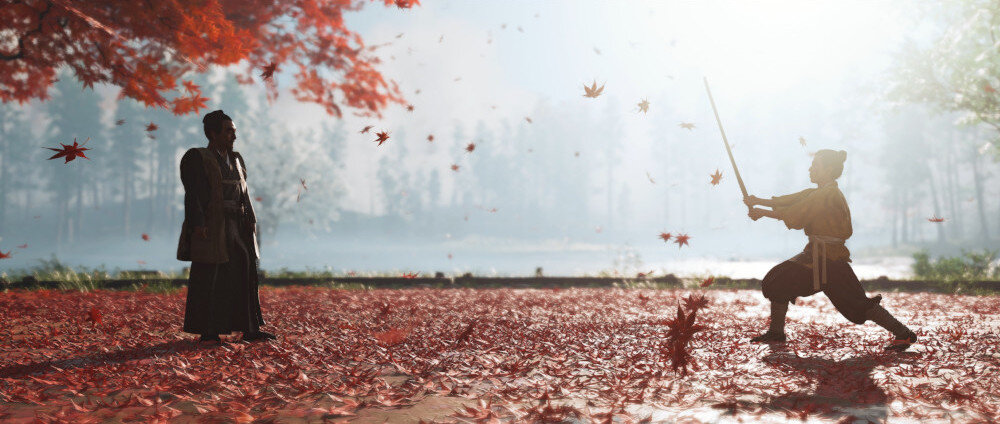 Ghost of Tsushima Director's Cut swoją kataną samurajskich potyczkach strzelanie z łuku