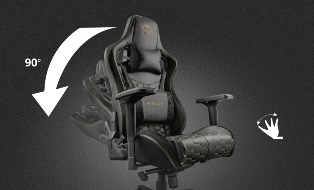 Fotel TRUST GXT 712 Resto Pro ergonomia komfort regulacja podlokietniki