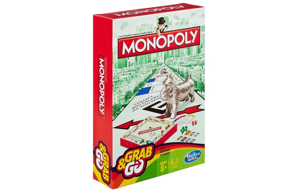 Gra planszowa HASBRO Monopoly Grab & Go  rozgrywka zabawa rodzina na wieczór dla dzieci 