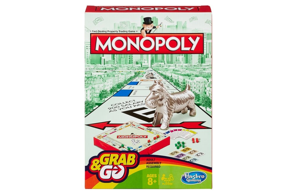 Gra planszowa HASBRO Monopoly Grab & Go  rozgrywka zabawa rodzina na wieczór dla dzieci 