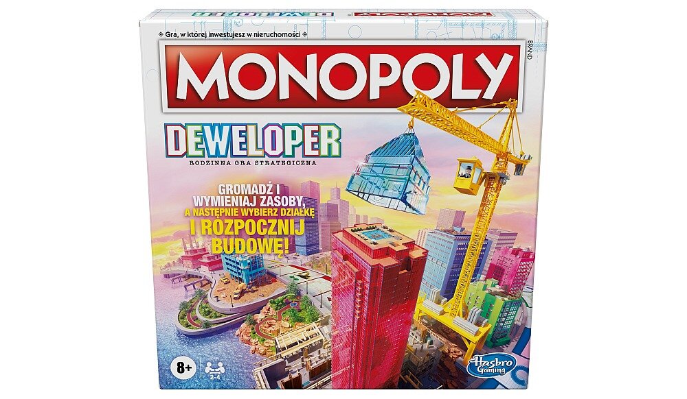 Gra Planszowa HASBRO Monopoly Deweloper elementy zabawa plansza reguły zawartość