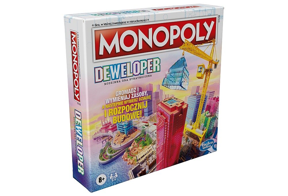 Gra Planszowa HASBRO Monopoly Deweloper elementy zabawa plansza reguły zawartość
