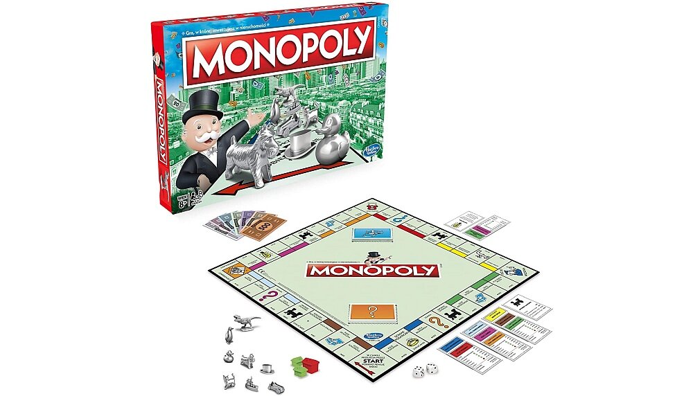 Gra planszowa HASBRO Monopoly elementy zabawa plansza reguły zawartość